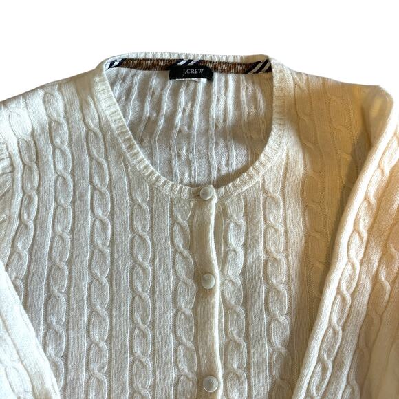 J. Crew Cream Cable Knit Cardigan - Picture 4 of 8